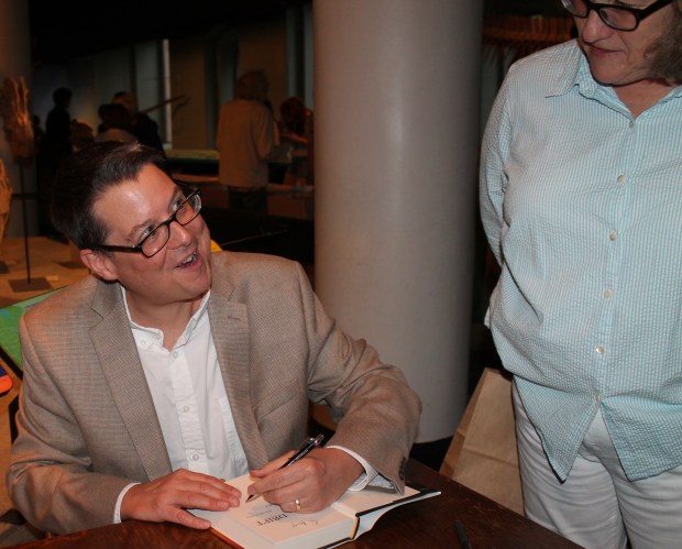 Jon signs a copy of Drift