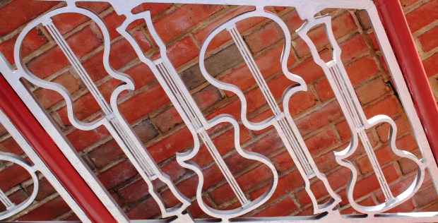 Hard Rock Cafe stair rails.