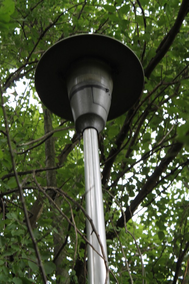 The lights on the property look out of place.