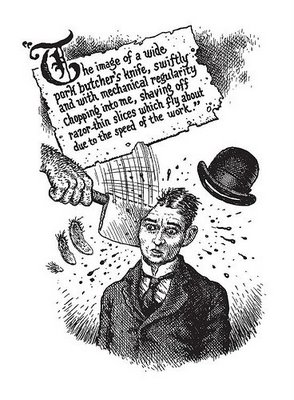 Kafka's envisioned injury by a butcher's cleaver.