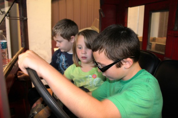 The kids LOVED this old truck.