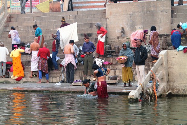 The polluted Ganges River