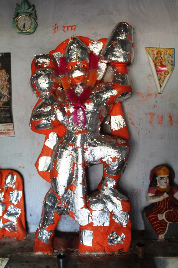 A Hindi temple along the road. 