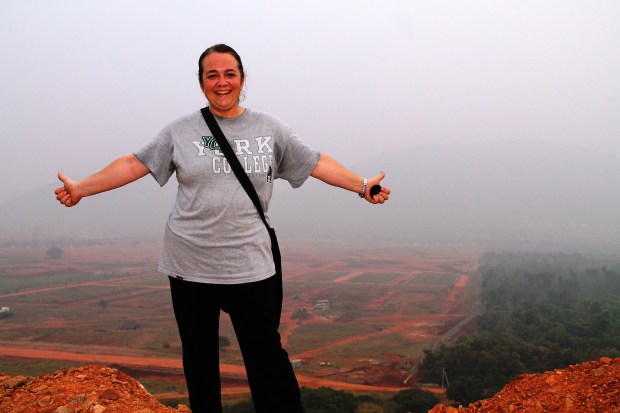 Top of the world...ok, just the side of the mountain, but close enough.