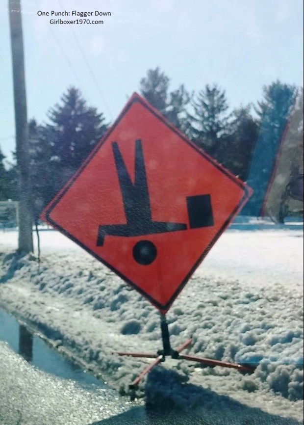 This Flagger sign just made my day. It's the little things in life.